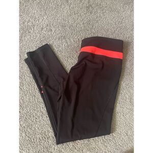 Lildys Women’s Black and Orange XL Gym Workout Leggings